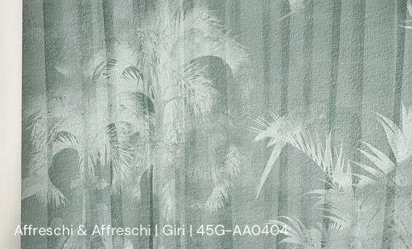 green tropical mural